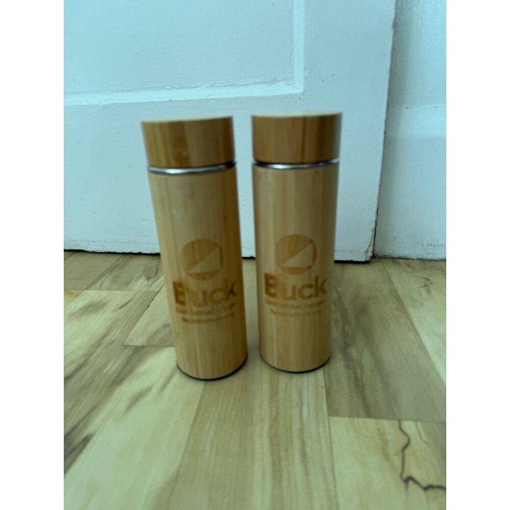 Buck Bamboo Insulated Travel Tea Bottles – Set of 2